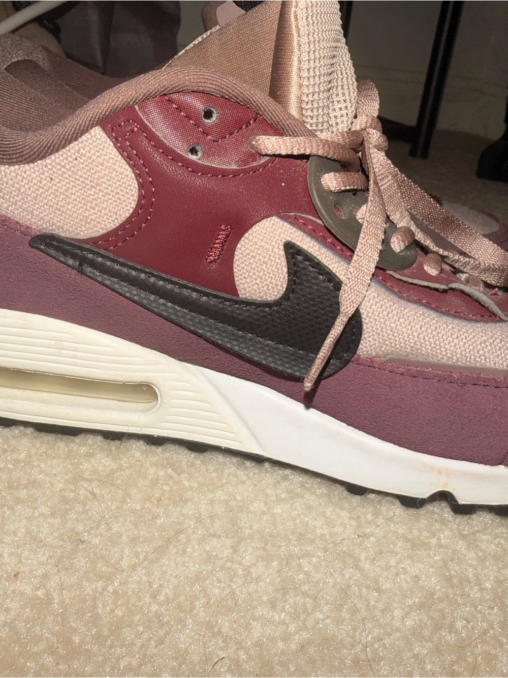 Nike Women’s Pink and Burgundy Air-Max Sneaker